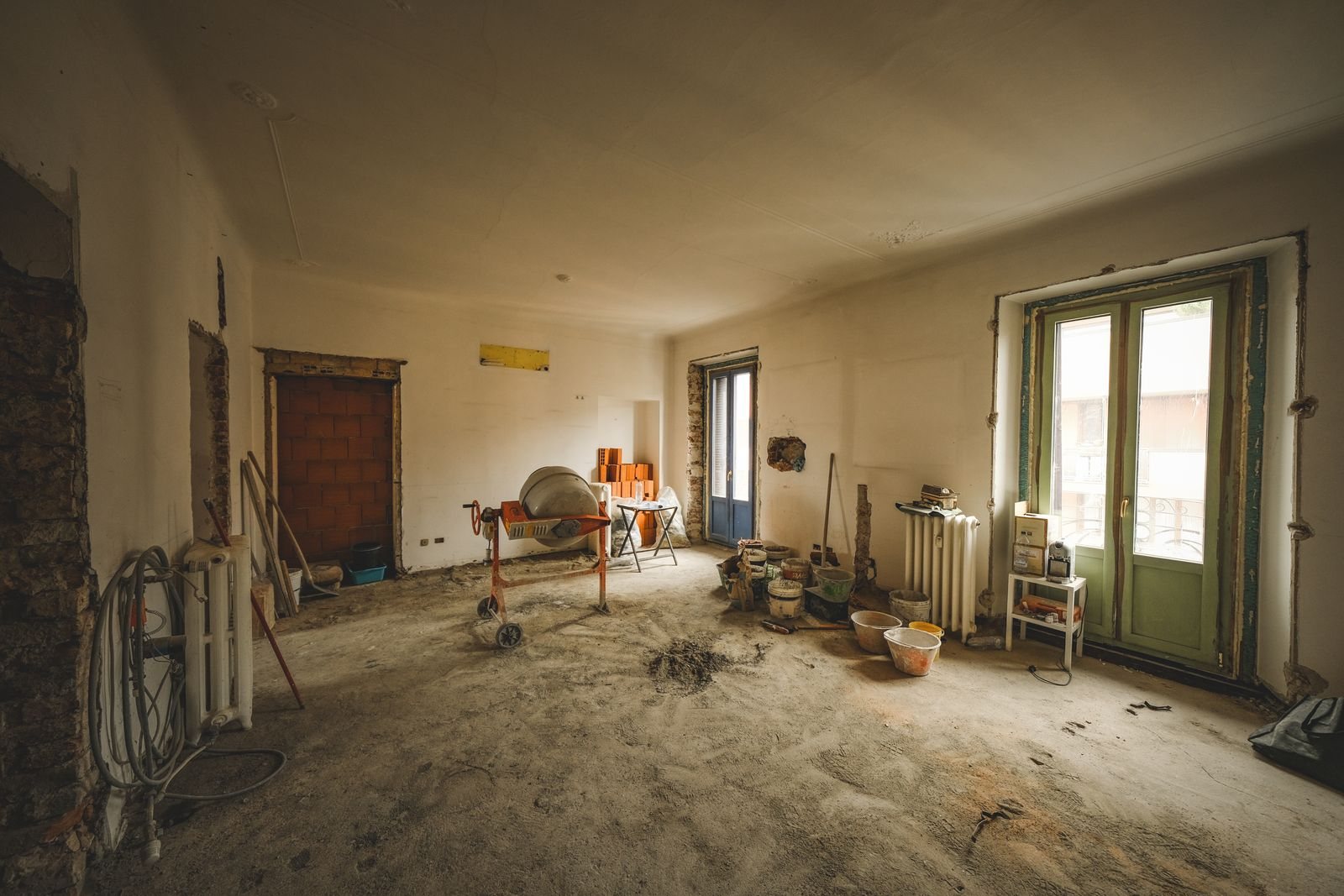 Interior de apartamento em fase de remodelação